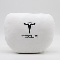 Tesla Model 3/Y/S/X 자동차 머리 받침 베개 요추 베개 용 자동차 목 베개, 흰색 목 베개