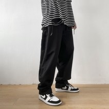 DFMEI 건달 카고 팬츠 남성 홍콩 개성 와이드 통 캐주얼 팬츠 트렌드 청바지 코디