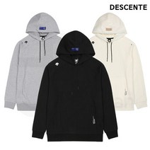 데상트 공용 친환경 코튼 로고 후드티셔츠 SM323UHD85