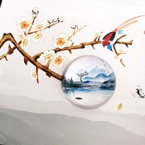 투명문진 크리스탈 서예 장식 소품 반구, 투명문진10