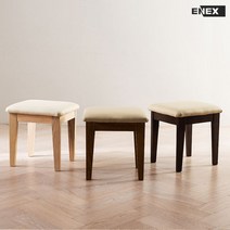 [에넥스] 키노 원목 화장대의자, 화이트,베이지:내추럴