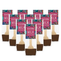 코코바 밀크 핫 초콜릿 스푼 핫초코 코코아 50g 10개 (영국배송) Cocoba Sugar Free Milk Chocolate Hot Chocolate Spoons