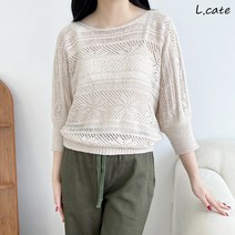 엘케이트 엘케이트 여성 니트 LDZ939 보트넥 가오리핏 티셔츠