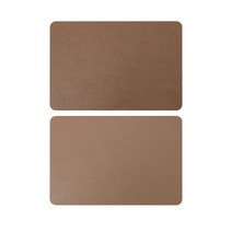 베이직스토리 양면 식탁매트 4개세트 북유럽 방수코팅 식탁 테이블 매트 (45 X 30cm), 브라운