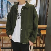 깔끔한 셔츠형 남성 봄 가을 아우터 야상 자켓 2컬러