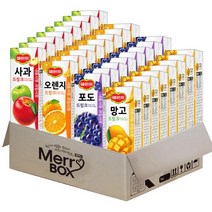 델몬트 드링크 190ml 과즙 팩음료혼합구성 32개(포도x8+사과x8+망고x8+오렌지x8), 1세트, 1세트