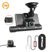 블랙박스 차량용 트럭 미니 외장형 가성비 2023 대시 캠 자동차 DVR 카메라 4 인치 풀 HD 1296P 드라이브, 04 24H with rear camera_01 64G
