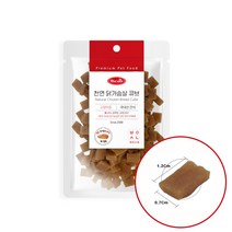 바우와우 캣 고양이간식 국내산 천연 닭가슴살 큐브 육포 50g x 3봉 150g