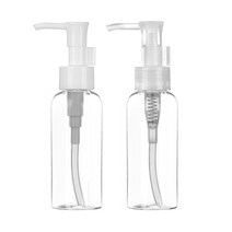 [용기] 오일펌프 용기 [묶음판매] 50ml ~ 300ml, 오일펌프용기[2개묶음], 50ml투명 원형/투명캡