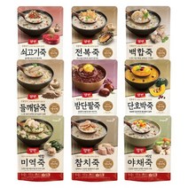 동원 양반 파우치죽 420g 9종 6개 골라담기 호박 야채 참치 쇠고기 밤단팥 백합 전복 미역 들깨닭, 4. 양반 밤단팥 파우치죽 420g 3_6. 양반 참치