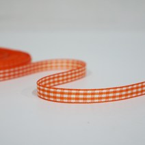 리본벨리 바둑체크리본 10mm, 14m, 오렌지