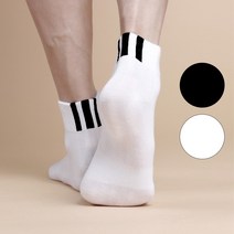 지니양말 남자 양말 10켤레 논쿠션 세로 미니 삼선 단목양말