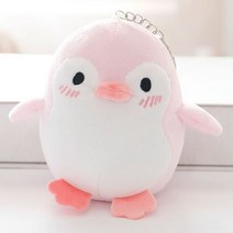 10cm인형옷 솜 봉제 5cm 미니 인형옷 귀여운 펭귄 봉제 인형 10CM 펜던트 열쇠 고리 소녀 가방 책가방, 08 PINK