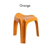 북유럽 모던 클래식 플라스틱 ABS 레진 낮은 스택 신발 교체 의자 침대 옆 탁자, orange