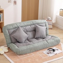 접이식 소파 2인용 1인용 편한 등받이 의자 친환경 소재 허리가 편한 다리없는 원룸, 6 + (무료 베개 2개)