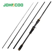 농어대 쇼어지깅대 JOHNCOO2.1m 2.4m 520g 탄소 섬유 빠른 액션 스피닝 낚싯대 캐스팅 여행 4 섹션 민감한, 2.4m Casting Version