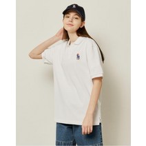 헤지스남성 [21SS 헤지스 남성]패딩턴 화이트 크루베어 면혼방 반팔카라티셔츠_HZTS1B751WT