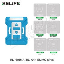 RELIFE RL-601MA 9 in 1 범용 CPU Reballing 스텐실 A8-A16 IP6 14 Pro Max IC 칩 심기 주석 템플릿 고정 장치, [08] RL-601MA Set 35Pcs