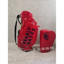 PEARLY GATES 캐디백 남녀공용 에나멜 방수 골프백 파리게이츠, 레드