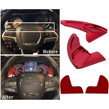 닷지 차저 액세서리 시프트 패들 커버 연장 핸들 시프터 확장 트림 장식 챌린저/충전기/듀랑고/RT/스캣 팩/지프 그랜드 체로키 2015-2021 (레드 2개) 바이오더, Red