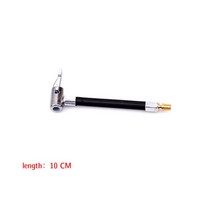 풍선 스마트 에어 펌프 타이어 전동 에어샥 확장 자동차 어댑터 자동 압축기 피팅 키트 공기 척 팽창기 밸브 클립 클램프 ADAPTE, Length 10CM|CHINA