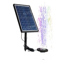 정원 태양광 분수 야외 물 장식 연못 태양열 미니분수대, 태양다채로운빛연등랜턴