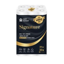숨 숨 시그니처 4겹 30m 30롤 x 1팩 천연펄프