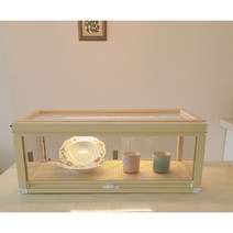 쿨하우스 1단 원목 쇼케이스 슬라이드 디저트 진열장, LED/방충망세트