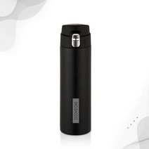 GOOD-soil 디오바코 무광 코팅 블랙 원터치 스텐 텀블러 500ml, 보온보냉 스테인리스 텀블러
