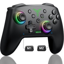 닌텐도 스위치 호환 액세서리 BEBONCOOL 무선 게임 패드 OLED 라이트 안드로이드 ios 유선 연결 프로 컨트롤러 PC 스팀, 01 Black, 01 Black