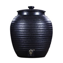 차 항아리 물 도자기 물 수도꼭지 생수 데코 디스펜서, 20L 흰색 펌핑 단일 실린더