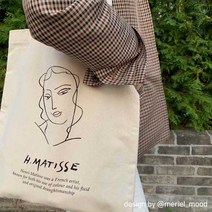라인드로잉 에코백 matisse 마티스 베일을쓴여인 국내제작 메리엘무드