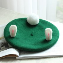 여성 베레모 바니 토끼 귀여운 성인 겨울 모자