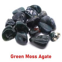 귀여운소품 천연 석영 광석 대량 떨어졌다 돌 자갈 표본 치유 크리스탈 에너지 미네랄 보석, Moss Agate+200g