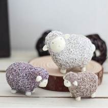 귀여운장식품 양피규어 양소품 3set 미니어처 감성인테리어 특별한개업식선물