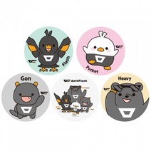 darkFlash Mascot DMP-25 원형 마우스 패드 (Pocket)