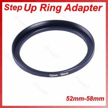 내구성 금속 카메라 렌즈 필터 스텝 업 & 다운 링 어댑터 캐논 니콘 소니 올 DSLR 52mm ~ 블랙, 01 58mm