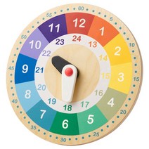 [이케아] UNDERHALLA 운데르홀라 교육용 목재시계/교구/완구/어린이/나무시계