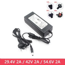 전동킥보드 충전기 급속 어댑터 36v 48v 전자 자전거 스마트 충전기 스쿠터 29.4V 2A / 42V 54.6V 호버 보, 01 24V2A_02 EU, 01 24V2A_02 EU