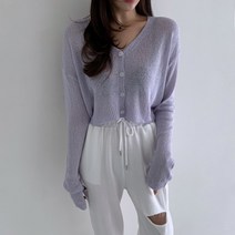 클로슈W / 소매롱 여름 숏 니트 가디건 (5color)