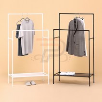 파샵 모던 2단행거 철제선반행거 옷걸이행거 조립식행거, 화이트