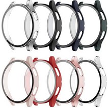 갤럭시워치5 40MM 44MM 풀커버 방탄유리케이스 SM-R900 R905 R910 R915, 실버