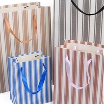 블루몬 종이백 선물 쇼핑백 스트라이프 케이스 포장 봉투 소
