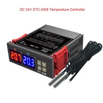 조리용 듀얼 온도제어기 STC-3008 디지털 온도 컨트롤러 2 릴레이 출력 12V 24V 220V 조절기 히터 쿨러 STC3008, [02] DC 24V, 02 DC 24V