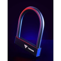 자전거경보기 도난 방지 잠금장치 U자형 유압식자물쇠, 완전 고체 110데시벨 - 쿨 블랙