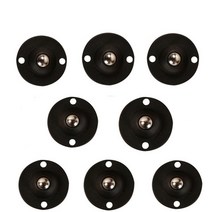 8pcs 가구 캐스터 바퀴 자체 접착 헤비 듀티 도르래 스테인레스 스틸 360 ° 회전 범용 휠 강력한 내 하중, 블랙 8개