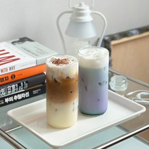(2p set) 로웰 500ml 내열유리컵 에이드잔 프라푸치노 카페 대용량, 투명, 2개