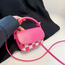 케빈백합 유행하는 가방 여자 패션 체크 무늬 입 홍바오 여름 미니 크로스 트렌드 가방