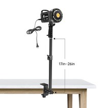 배터리 카메라용 밧데리 SH 100W 사진 LED 비디오 조명 일광 균형 태양 램프 소프트 박스 초상화 플래시, 04 With desktop clip B