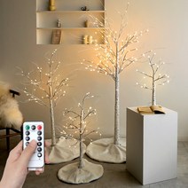 LED 자작나무 무드등 크리스마스 감성 트리 스탠드형 조명 인테리어, led 일반형 자작나무 소형 60cm
